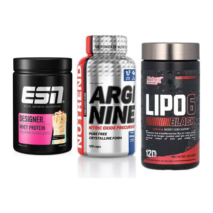 Definitionsphase-Set: ESN Designer + Nutrend Argini + Nutrex Lipo 6 – alle enthaltenen Artikel