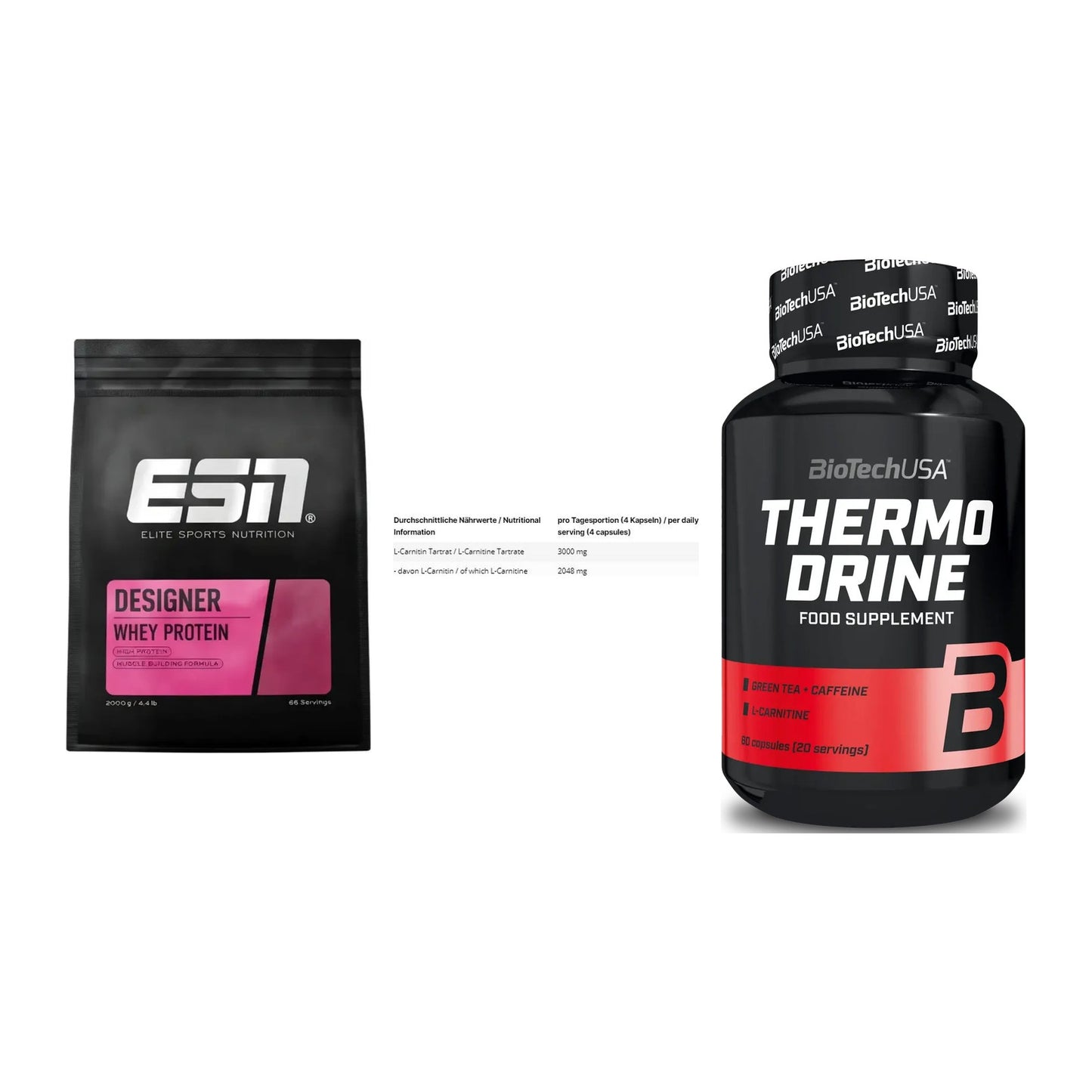 Definitionsphase-Set: ESN Designer + INLEAD L-Carni + BioTech Thermo – alle enthaltenen Artikel