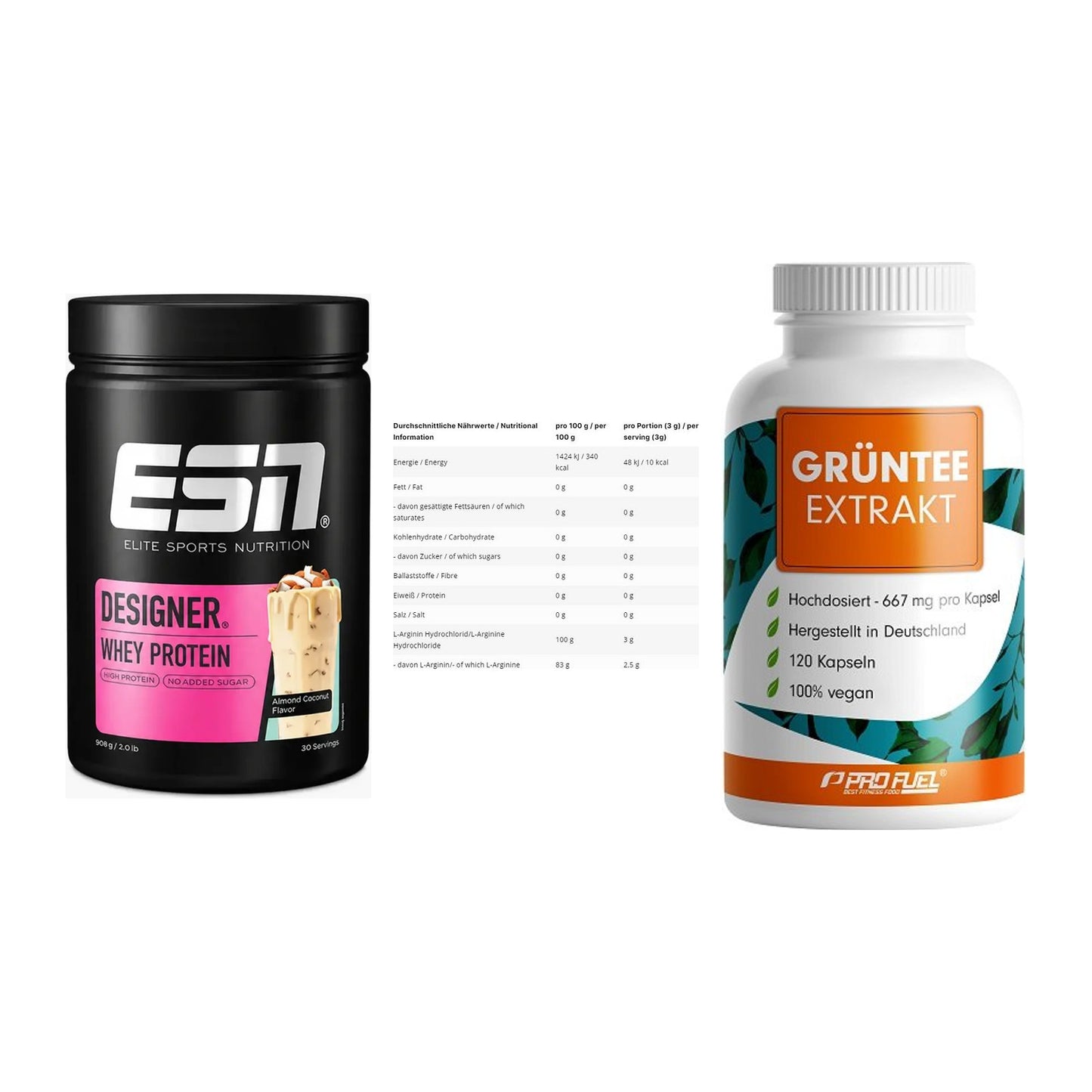 Definitionsphase-Set: ESN Designer + INLEAD L-Argin + ProFuel Grünte – alle enthaltenen Artikel