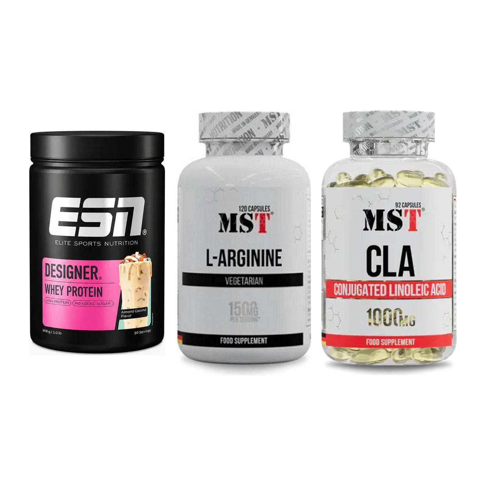 Definitionsphase-Set: ESN Designer + MST L-Arginine + MST CLA 1000mg – alle enthaltenen Artikel