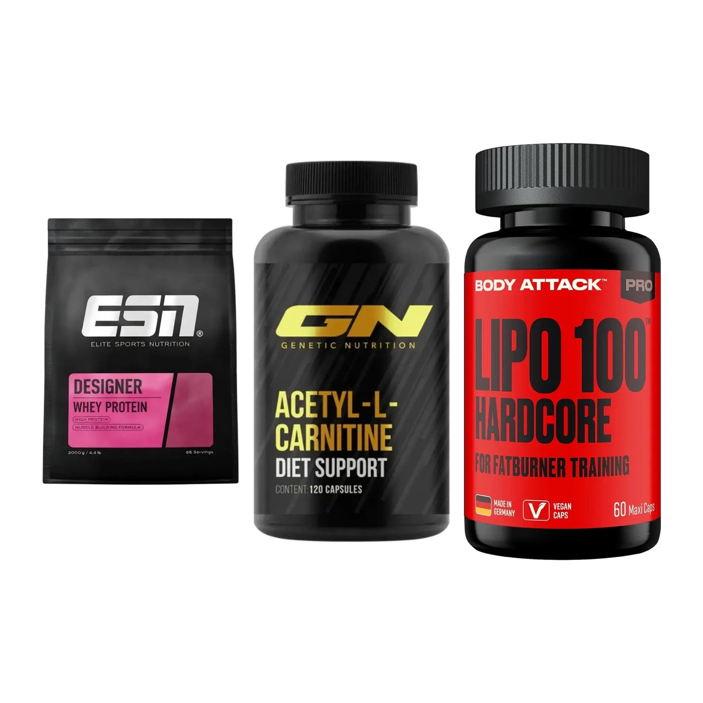 Definitionsphase-Set: ESN Designer + GN Acetyl + Body Attack – alle enthaltenen Artikel