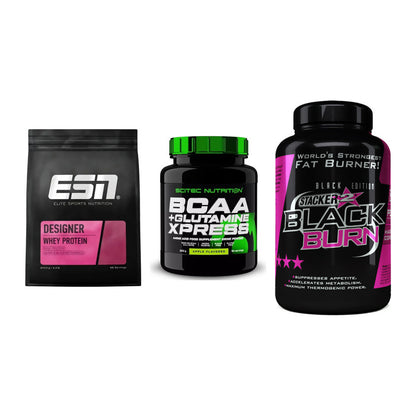 Definitionsphase-Set: ESN Designer + Scitec BCAA + Stacker2 Black – alle enthaltenen Artikel