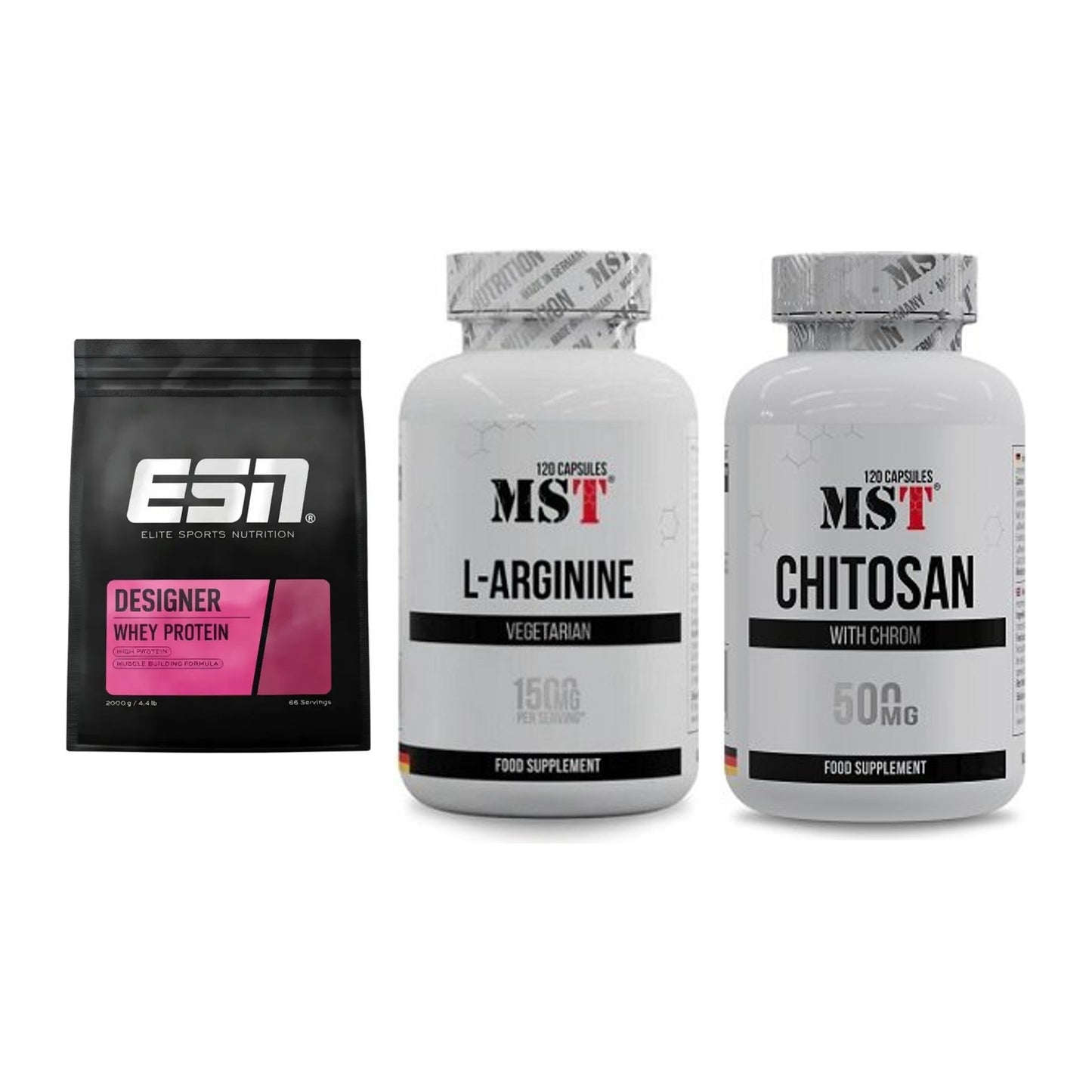 Definitionsphase-Set: ESN Designer + MST L-Arginine + MST Chitosan – alle enthaltenen Artikel