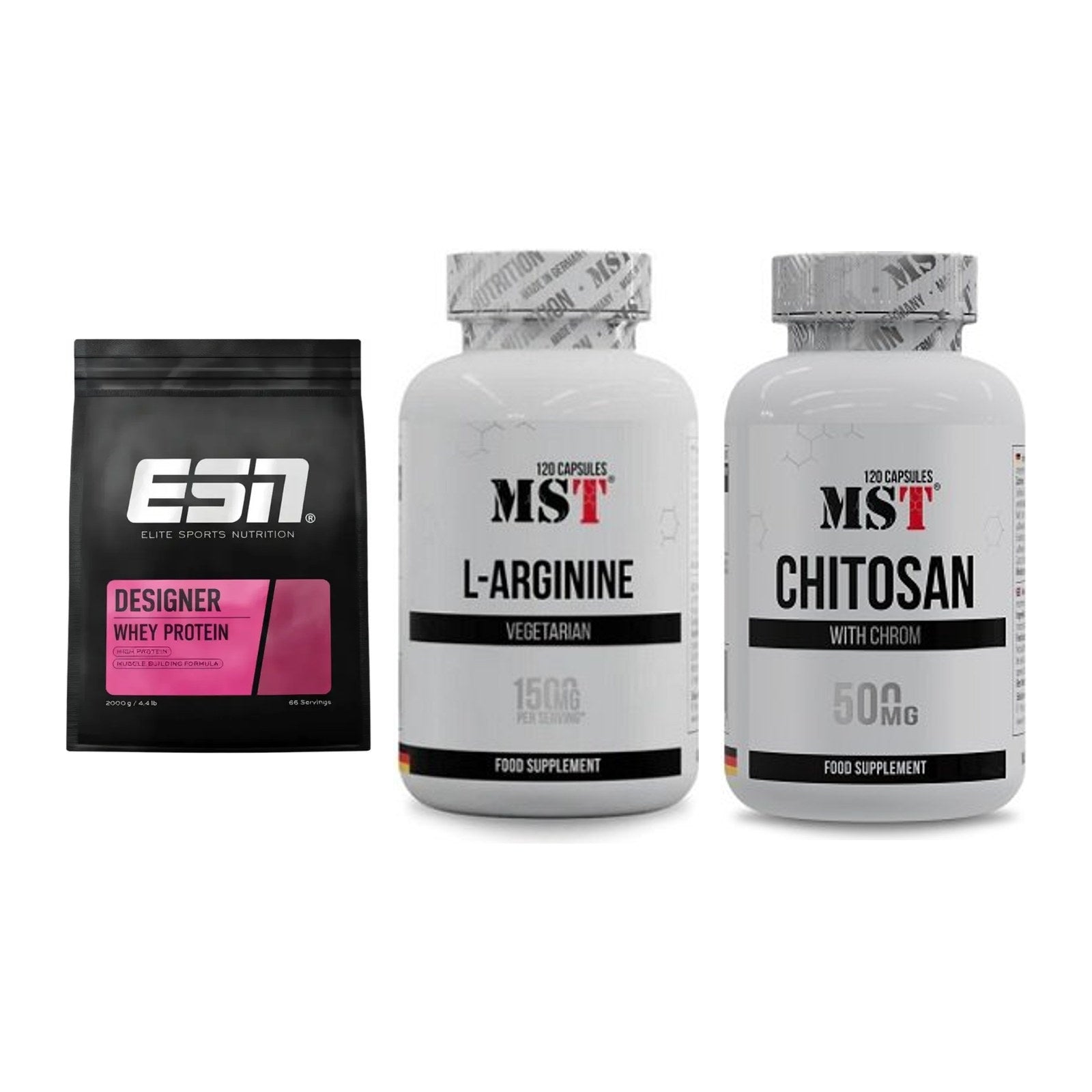 Definitionsphase-Set: ESN Designer + MST L-Arginine + MST Chitosan – alle enthaltenen Artikel