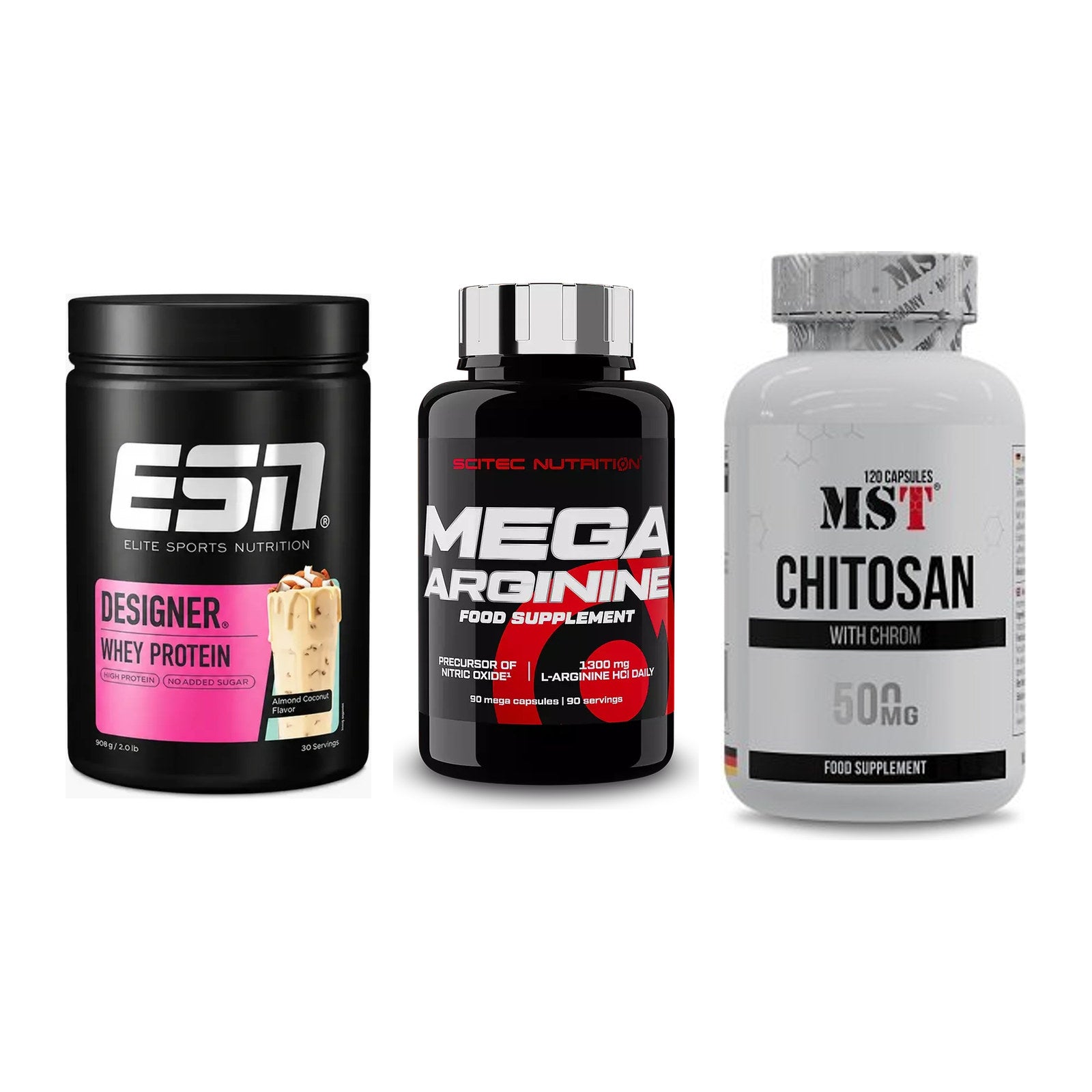 Definitionsphase-Set: ESN Designer + Scitec Mega + MST Chitosan – alle enthaltenen Artikel