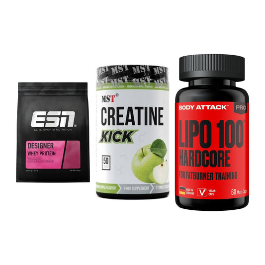 Definitionsphase-Set: ESN Designer + MST Creatine + Body Attack – alle enthaltenen Artikel