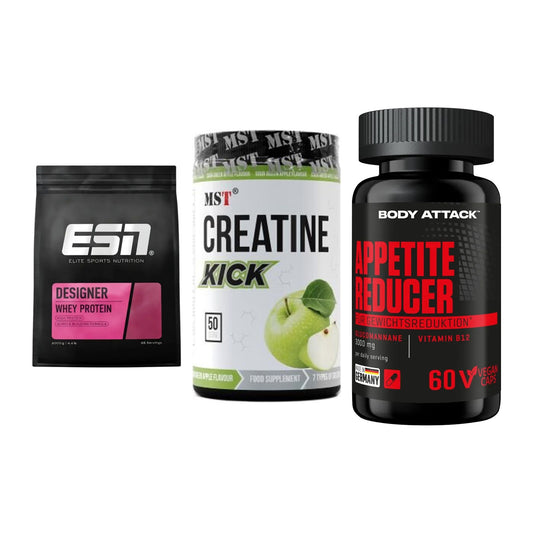 Definitionsphase-Set: ESN Designer + MST Creatine + Body Attack – alle enthaltenen Artikel