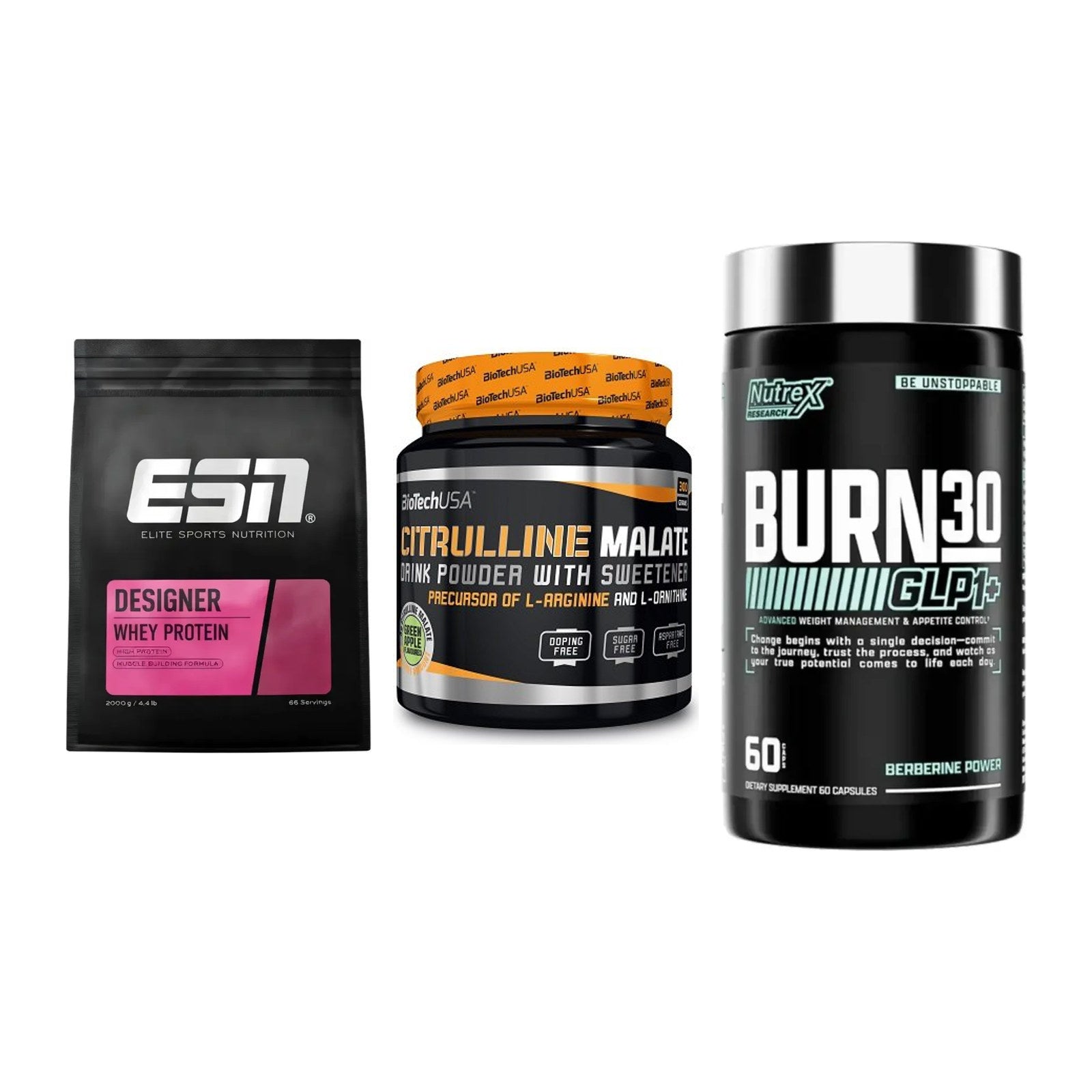 Definitionsphase-Set: ESN Designer + BioTech Citrul + Nutrex Burn 30 – alle enthaltenen Artikel
