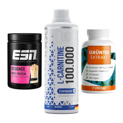 Definitionsphase-Set: ESN Designer + MST L-Carnitin + ProFuel Grünte – alle enthaltenen Artikel