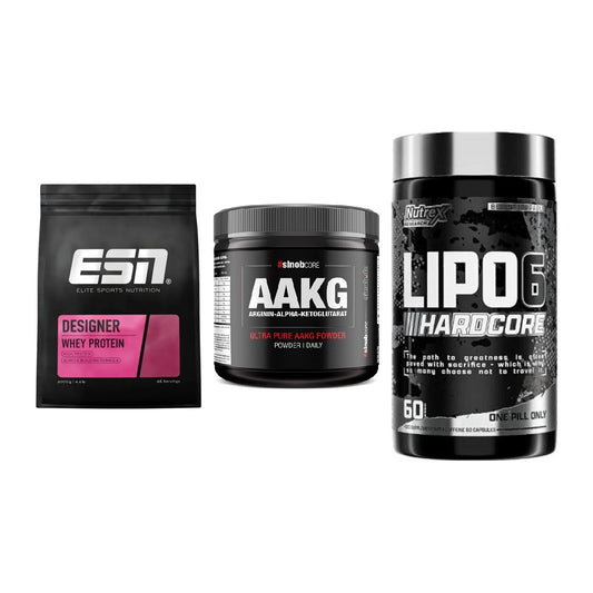 Definitionsphase-Set: ESN Designer + Sinob Core + Nutrex Lipo 6 – alle enthaltenen Artikel