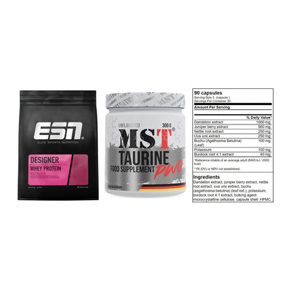 Definitionsphase-Set: ESN Designer Whey + MST Taurine + GN Shred Cuts – alle enthaltenen Artikel