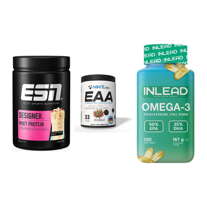 Definitionsphase-Set: ESN Designer Whey + NNT EAA + INLEAD Omega-3 – alle enthaltenen Artikel