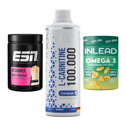 Definitionsphase-Set: ESN Designer + MST L-Carnitin + INLEAD Omega-3 – alle enthaltenen Artikel