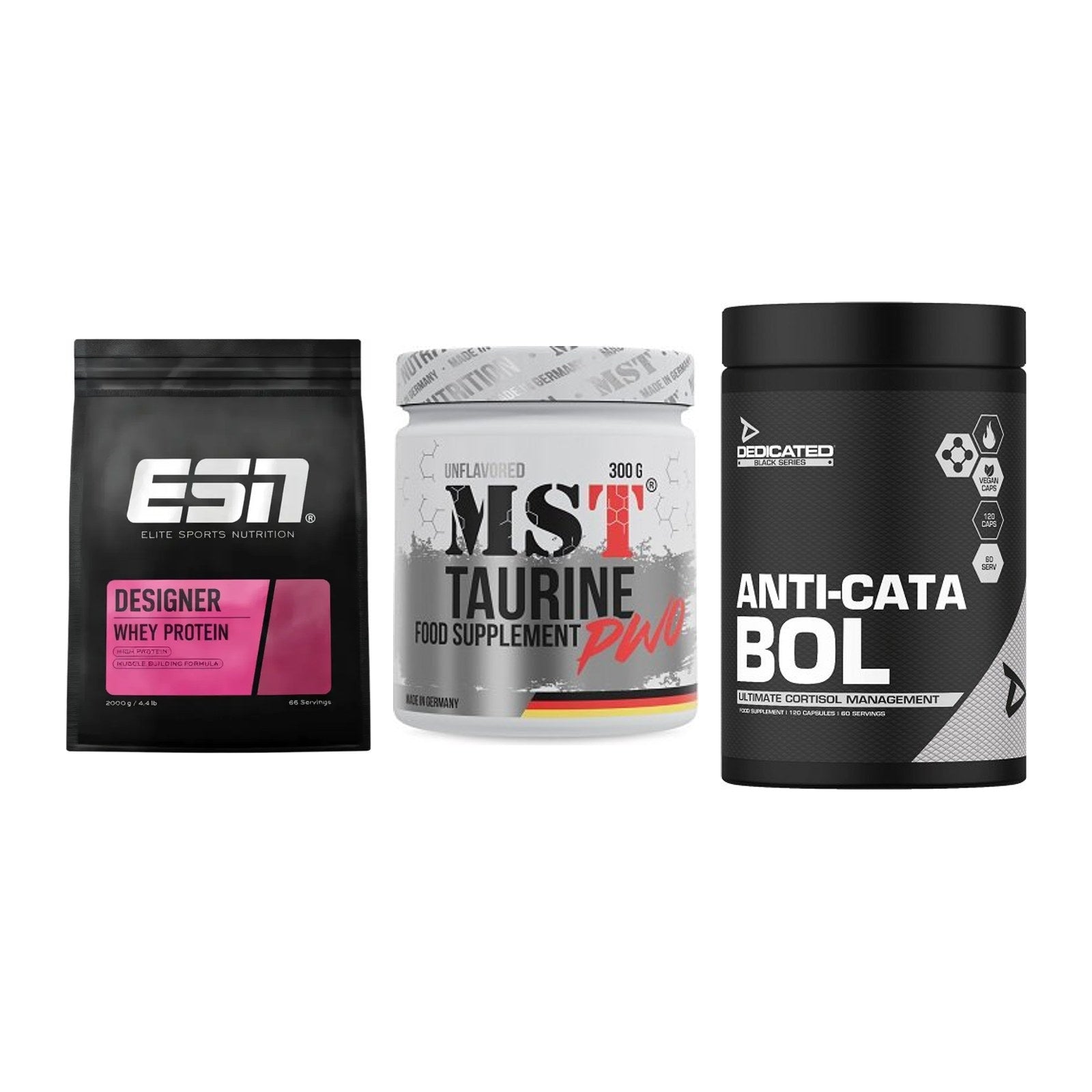 Definitionsphase-Set: ESN Designer + MST Taurine + Dedicated – alle enthaltenen Artikel