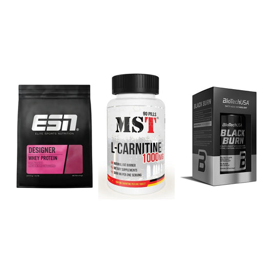 Definitionsphase-Set: ESN Designer + MST L-Carnitin + BioTech Black – alle enthaltenen Artikel