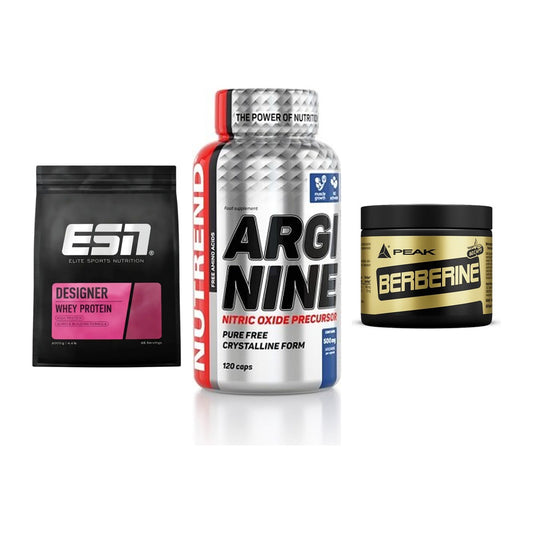 Definitionsphase-Set: ESN Designer + Nutrend Argini + Peak Berberine – alle enthaltenen Artikel