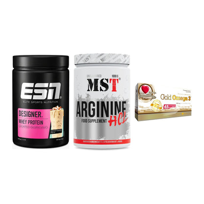 Definitionsphase-Set: ESN Designer + MST Arginine + Olimp Omega 3 – alle enthaltenen Artikel