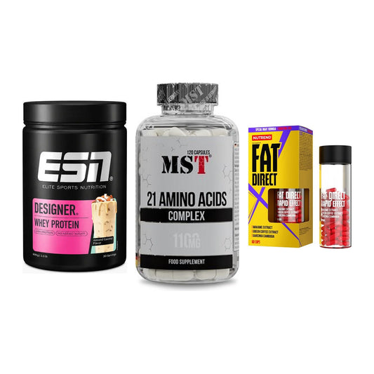 Definitionsphase-Set: ESN Designer + MST 21 Amino + Nutrend Fat – alle enthaltenen Artikel