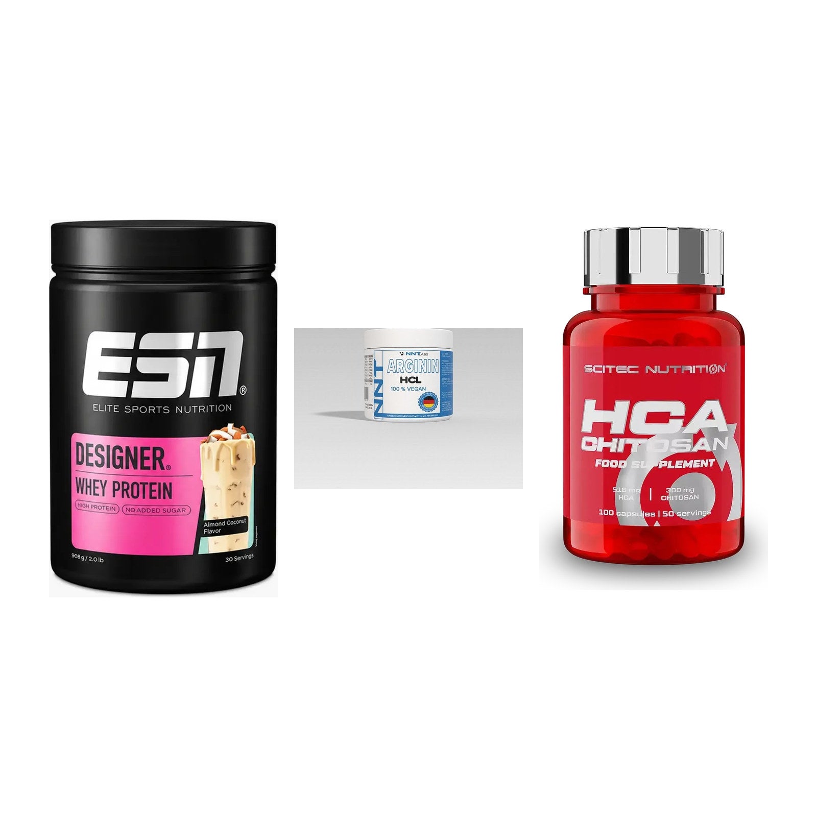 Definitionsphase-Set: ESN Designer + NNT Arginin + Scitec HCA-Chi – alle enthaltenen Artikel