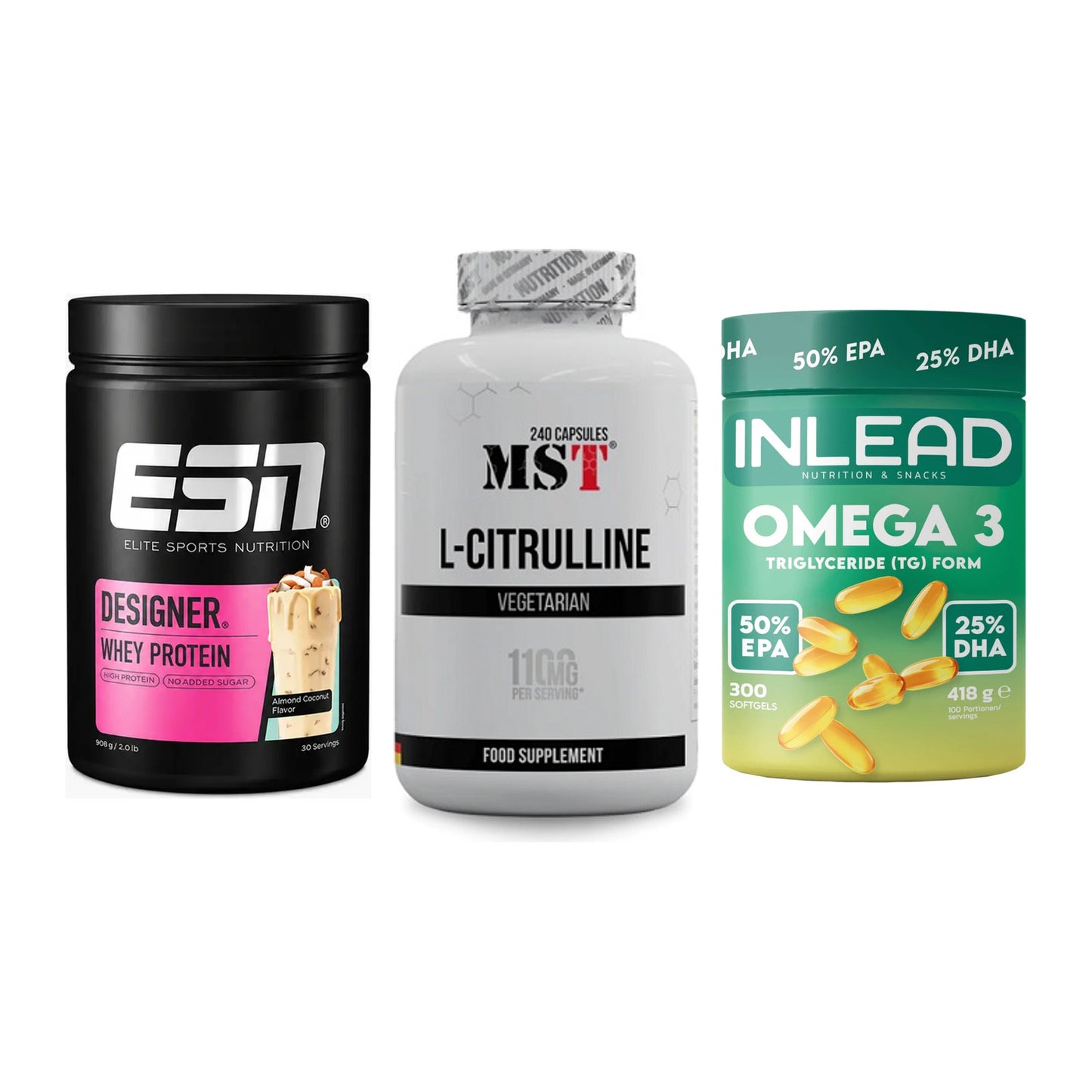 Definitionsphase-Set: ESN Designer + MST Citrulline + INLEAD Omega-3 – alle enthaltenen Artikel