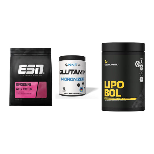 Definitionsphase-Set: ESN Designer + NNT Glutamin + Dedicated – alle enthaltenen Artikel