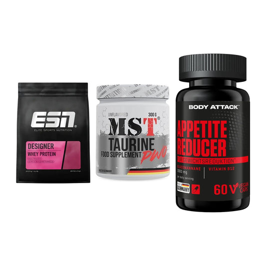 Definitionsphase-Set: ESN Designer + MST Taurine + Body Attack – alle enthaltenen Artikel