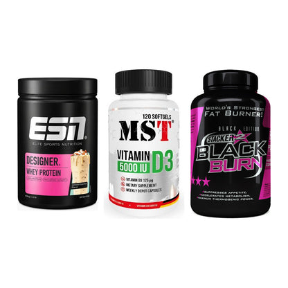 Definitionsphase-Set: ESN Designer + MST Vitamin D3 + Stacker2 Black – alle enthaltenen Artikel