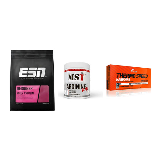 Definitionsphase-Set: ESN Designer + MST Arginine + Olimp Thermo – alle enthaltenen Artikel