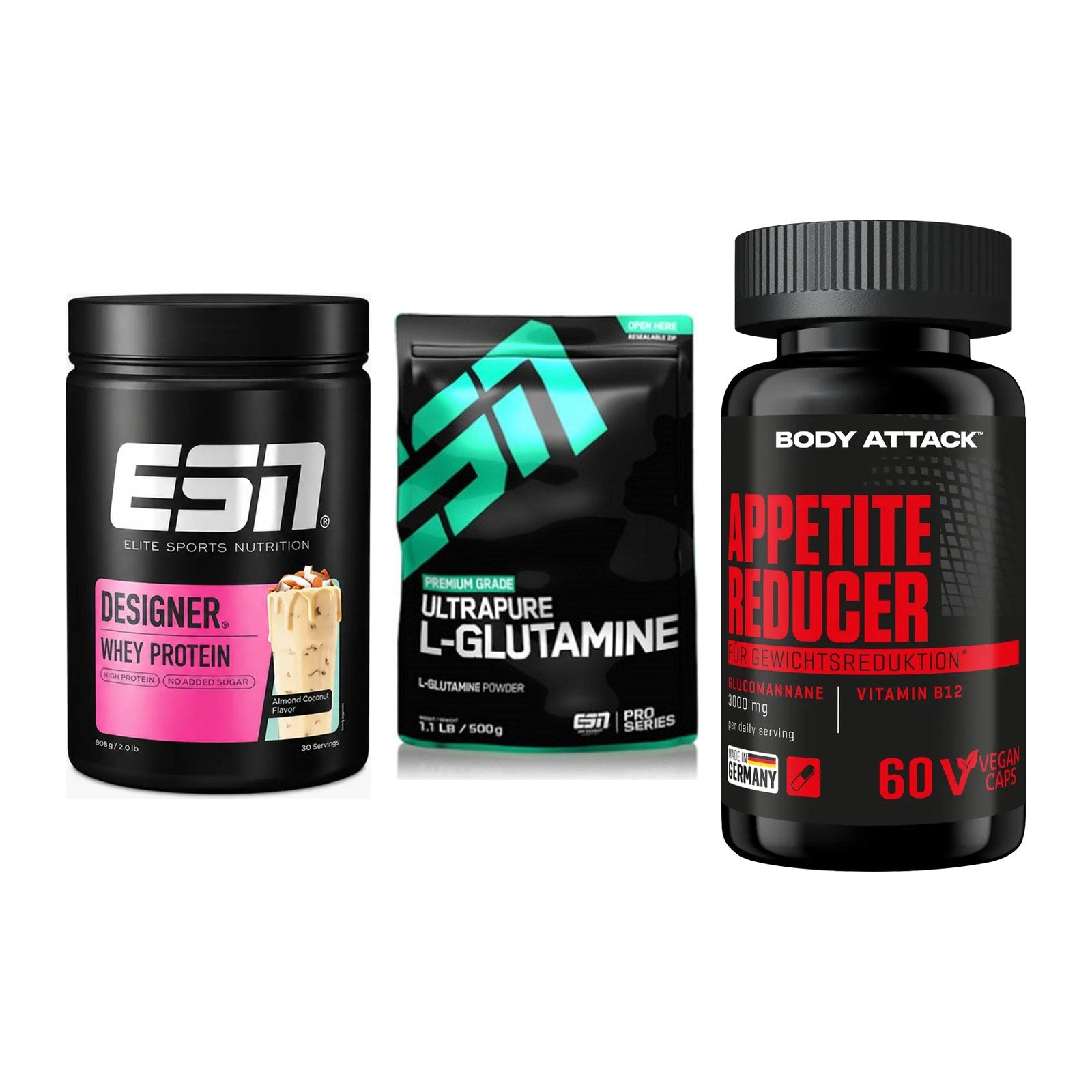 Definitionsphase-Set: ESN Designer + ESN Ultrapure + Body Attack – alle enthaltenen Artikel