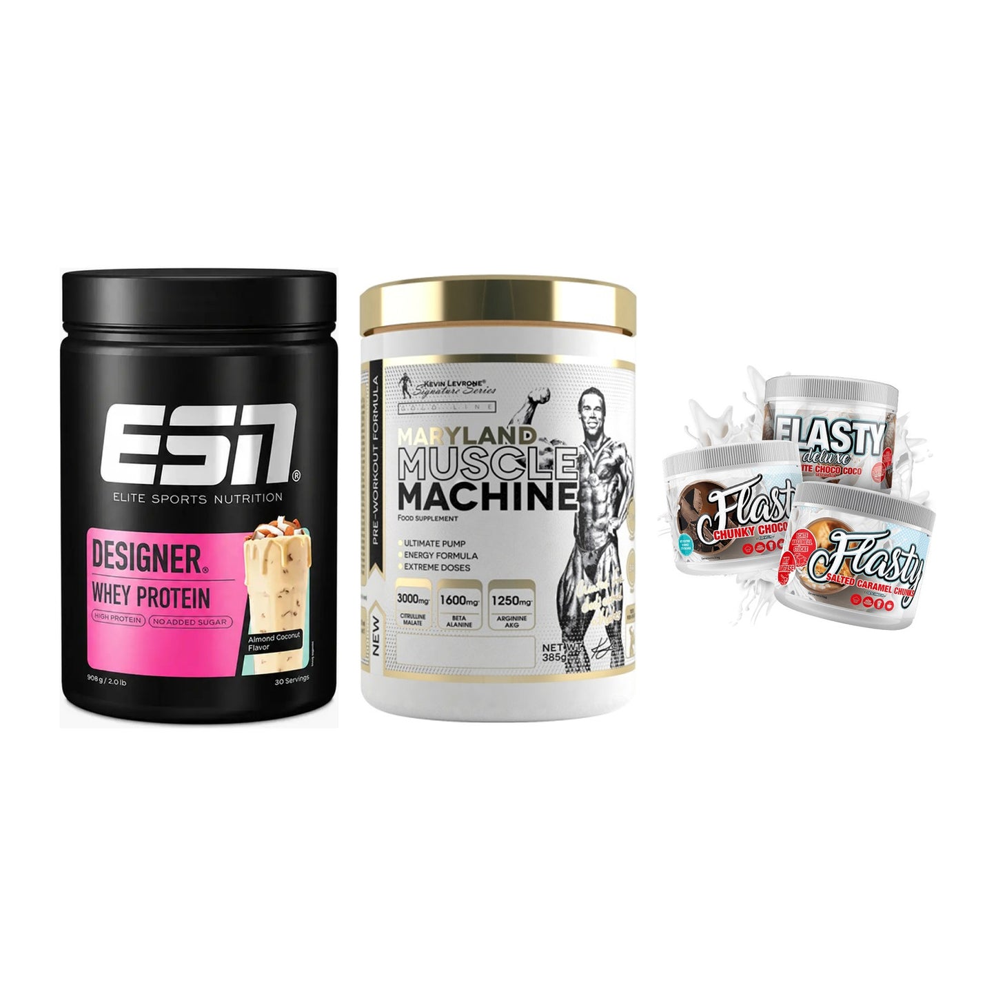 Definitionsphase-Set: ESN Designer + Kevin Levrone + Sinob Flasty – alle enthaltenen Artikel