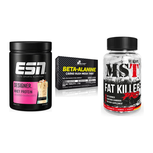 Definitionsphase-Set: ESN Designer + Olimp Beta-Ala + MST Fat Killer – alle enthaltenen Artikel