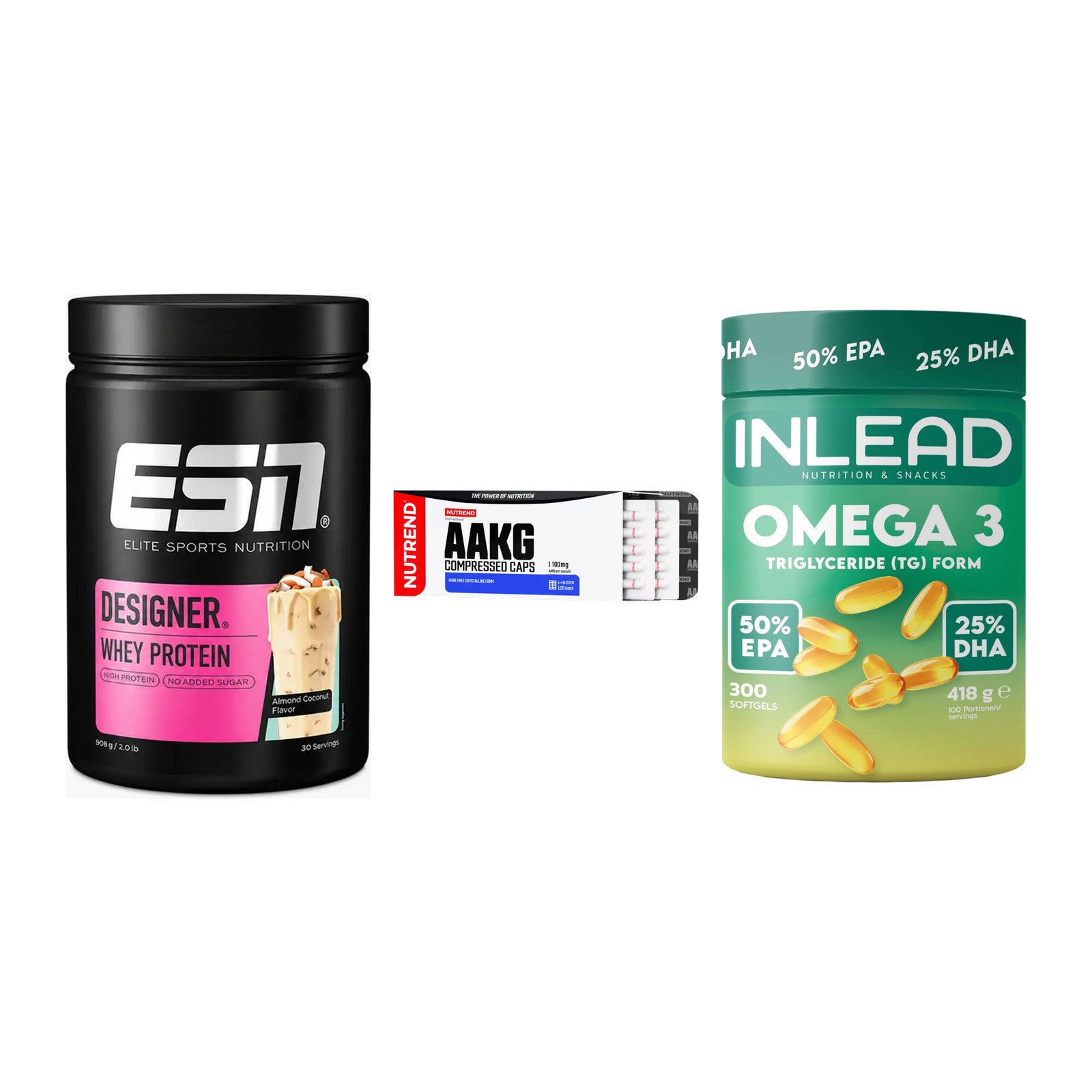 Definitionsphase-Set: ESN Designer + Nutrend AAKG + INLEAD Omega-3 – alle enthaltenen Artikel