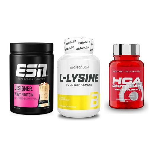 Definitionsphase-Set: ESN Designer + BioTech L-Lysi + Scitec HCA-Chi – alle enthaltenen Artikel