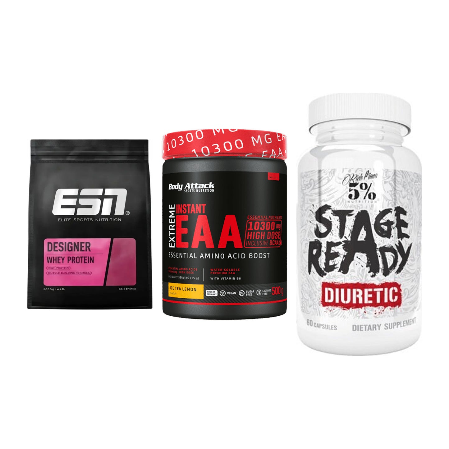 Definitionsphase-Set: ESN Designer + Body Attack + 5% Nutrition – alle enthaltenen Artikel