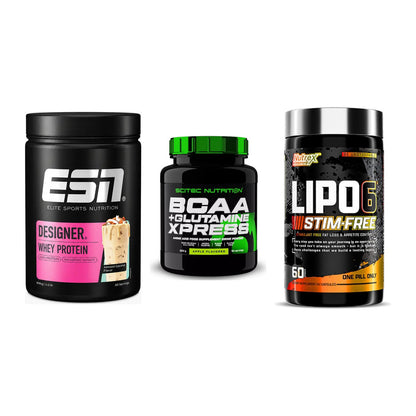 Definitionsphase-Set: ESN Designer + Scitec BCAA + Nutrex Lipo 6 – alle enthaltenen Artikel