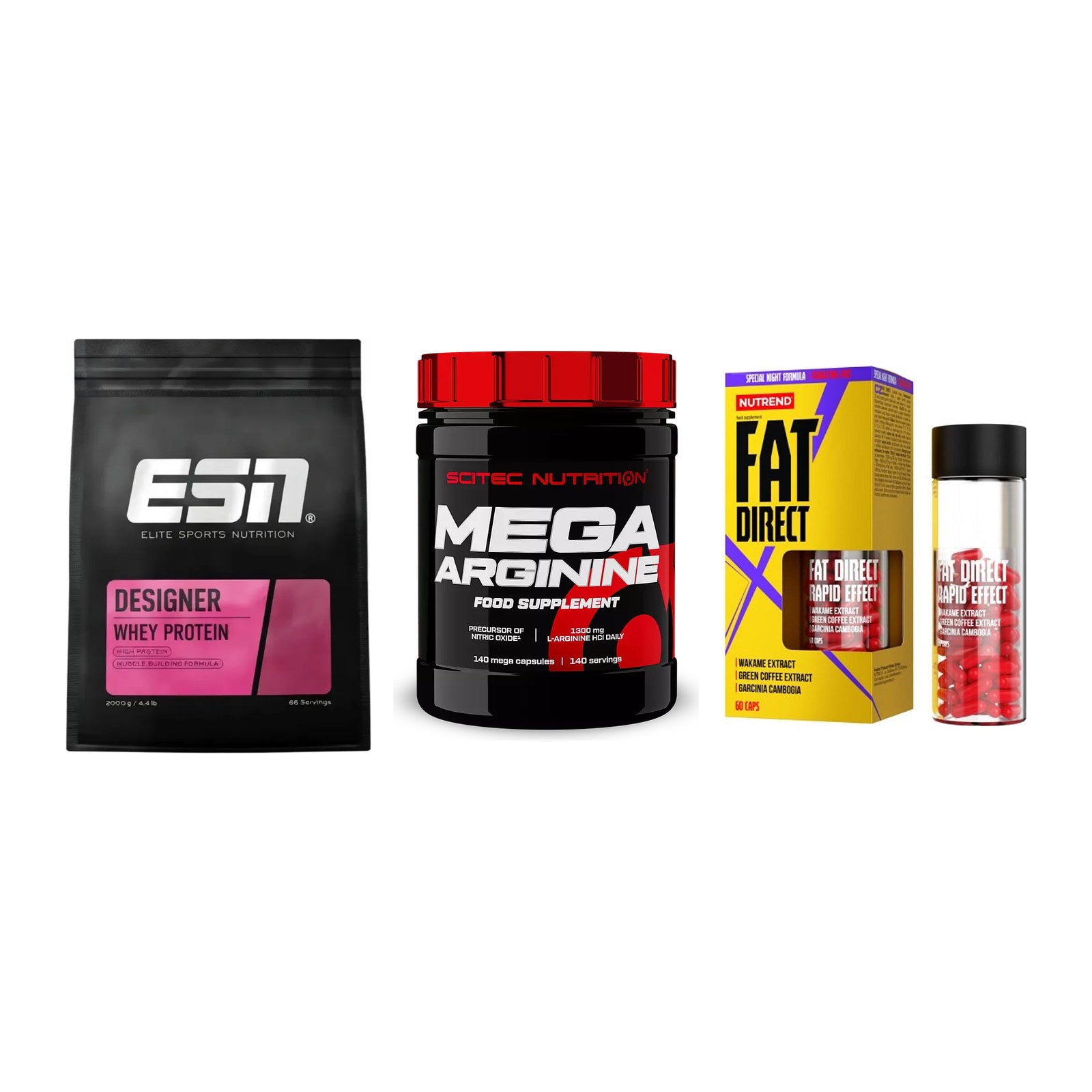 Definitionsphase-Set: ESN Designer + Scitec Mega + Nutrend Fat – alle enthaltenen Artikel