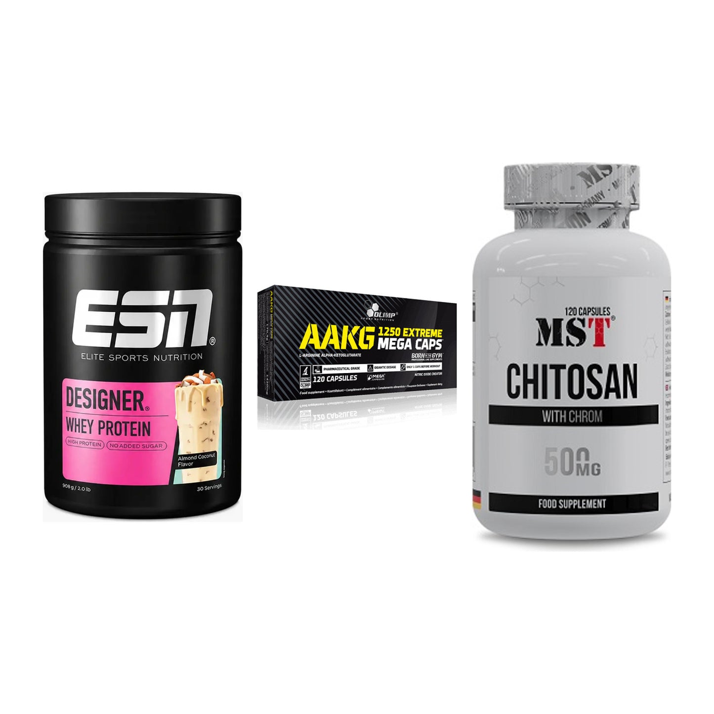 Definitionsphase-Set: ESN Designer + Olimp AAKG + MST Chitosan – alle enthaltenen Artikel