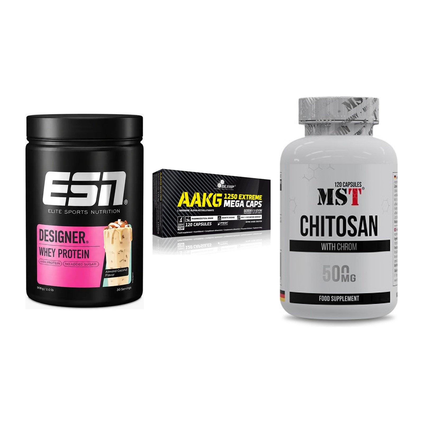 Definitionsphase-Set: ESN Designer + Olimp AAKG + MST Chitosan – alle enthaltenen Artikel