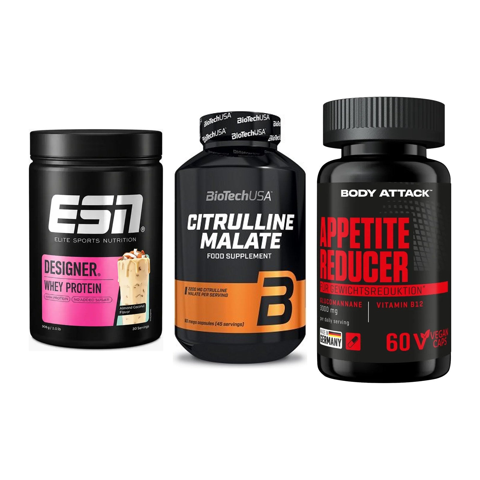Definitionsphase-Set: ESN Designer + BioTech Citrul + Body Attack – alle enthaltenen Artikel