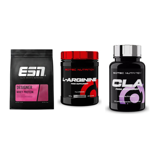 Definitionsphase-Set: ESN Designer Whey + Scitec Arginin + Scitec CLA – alle enthaltenen Artikel