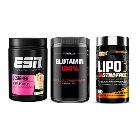 Definitionsphase-Set: ESN Designer + Sinob Core + Nutrex Lipo 6 – alle enthaltenen Artikel