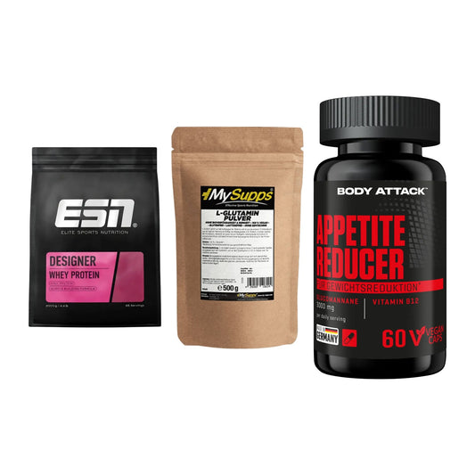 Definitionsphase-Set: ESN Designer + MySupps Glutam + Body Attack – alle enthaltenen Artikel