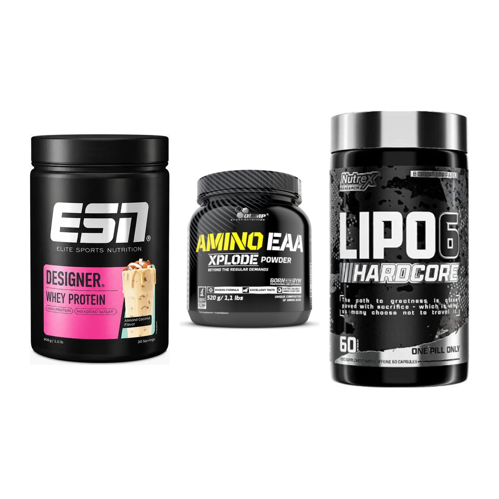 Definitionsphase-Set: ESN Designer + Olimp Amino + Nutrex Lipo 6 – alle enthaltenen Artikel