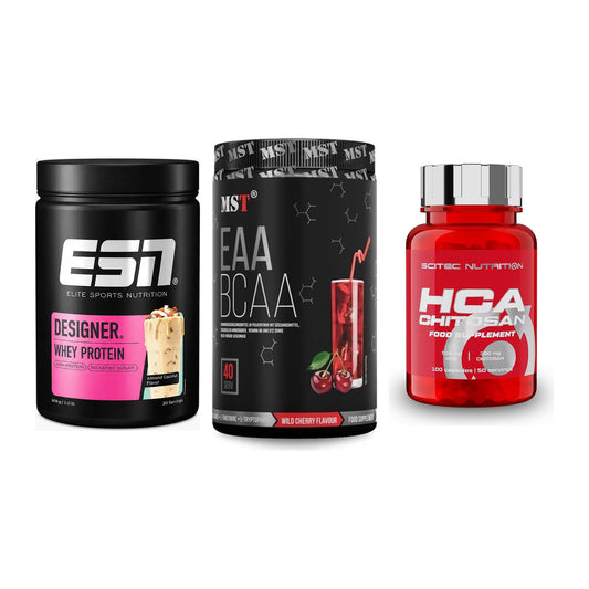 Definitionsphase-Set: ESN Designer + MST EAA & BCAA + Scitec HCA-Chi – alle enthaltenen Artikel