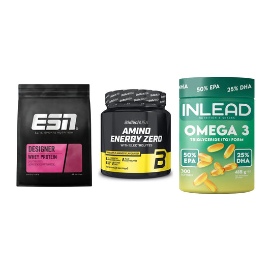 Definitionsphase-Set: ESN Designer + BioTech Amino + INLEAD Omega-3 – alle enthaltenen Artikel