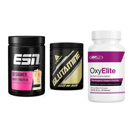 Definitionsphase-Set: ESN Designer + Peak Glutamin + USP Labs – alle enthaltenen Artikel