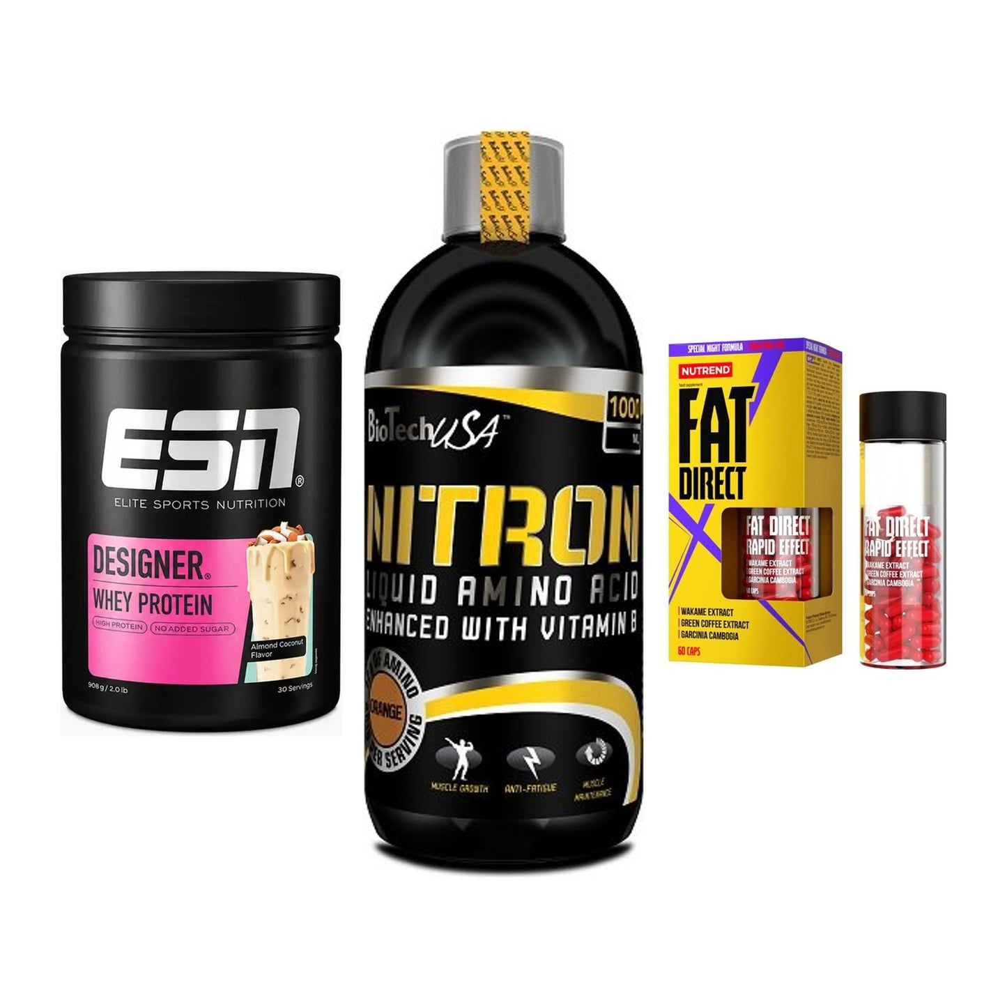 Definitionsphase-Set: ESN Designer + BioTech Liquid + Nutrend Fat – alle enthaltenen Artikel