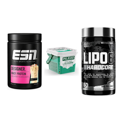 Definitionsphase-Set: ESN Designer + INLEAD L-Gluta + Nutrex Lipo 6 – alle enthaltenen Artikel