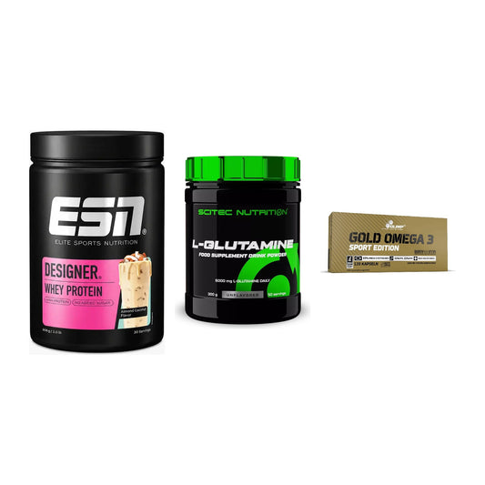 Definitionsphase-Set: ESN Designer + Scitec L-Gluta + Olimp Omega 3 – alle enthaltenen Artikel