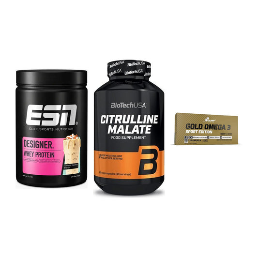 Definitionsphase-Set: ESN Designer + BioTech Citrul + Olimp Omega 3 – alle enthaltenen Artikel